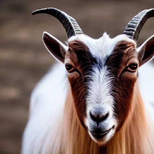 Prompt: a goat made of peach skin, 8 k, 4 k, professional photography, award winning photo