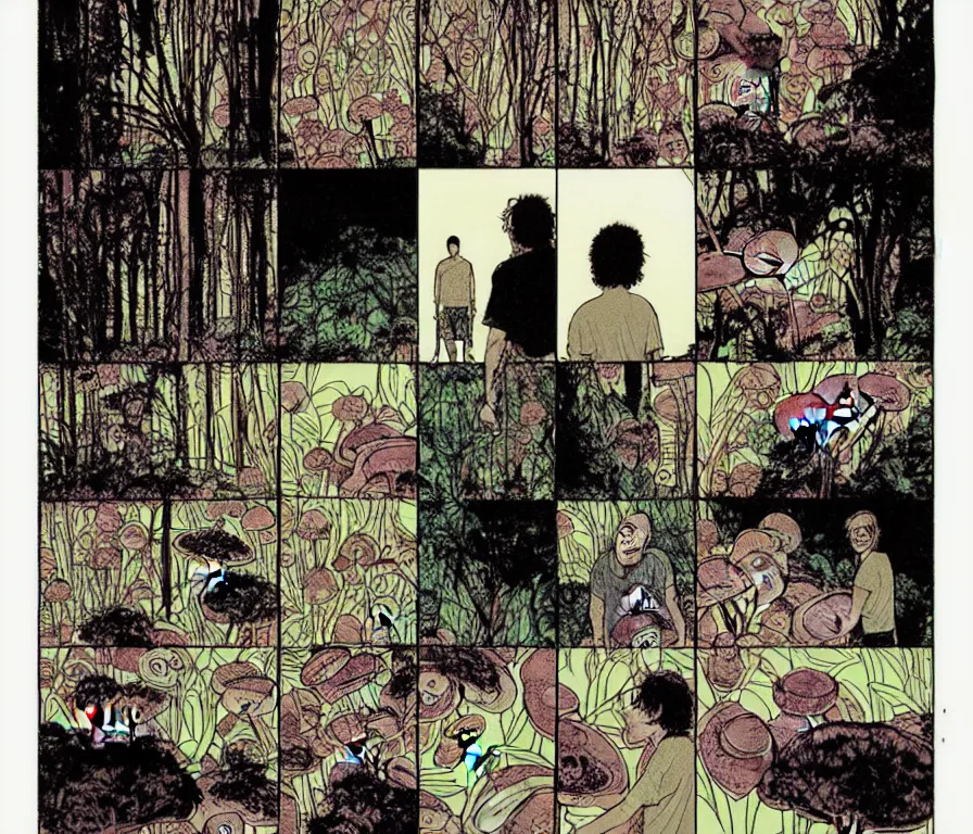 Image similar to todd solondz tripping on mushrooms and becoming god | vivid colors : storyboard, realistic. by gabriel hardman, joe alves, j. todd anderson, chris bonura. cinematic atmosphere, detailed and intricate, perfect anatomy