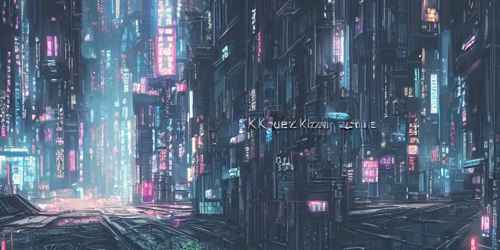 Prompt: Lone buildings in cyberpunk tokyo by kirokaze