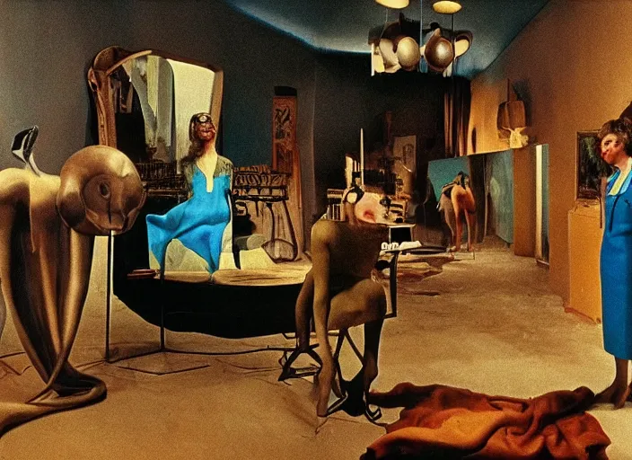 Prompt: still from a surreal art house film by roy andersson, man ray and salvador dali : : indie international production by a major studio : : cinemascope, technicolor, 8 k