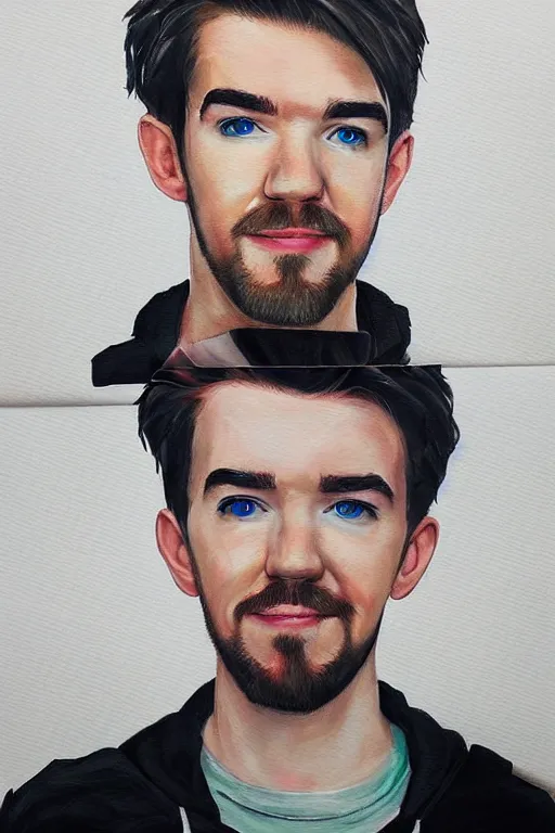 Image similar to Sean McLoughlin, Jacksepticeye, Irish Youtuber, solo portrait 🎨🖌️ 🔥💚