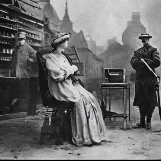 Image similar to signing on the treating of versailles, photograph in 1 9 1 9, fortnite