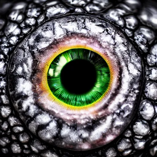 Prompt: dragon eye, closeup, professional photo, high resolution