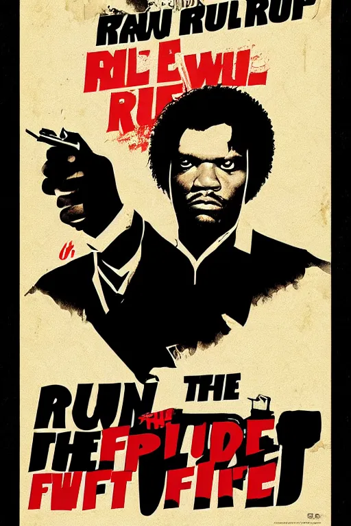 Image similar to run the jewels pulp fiction poster