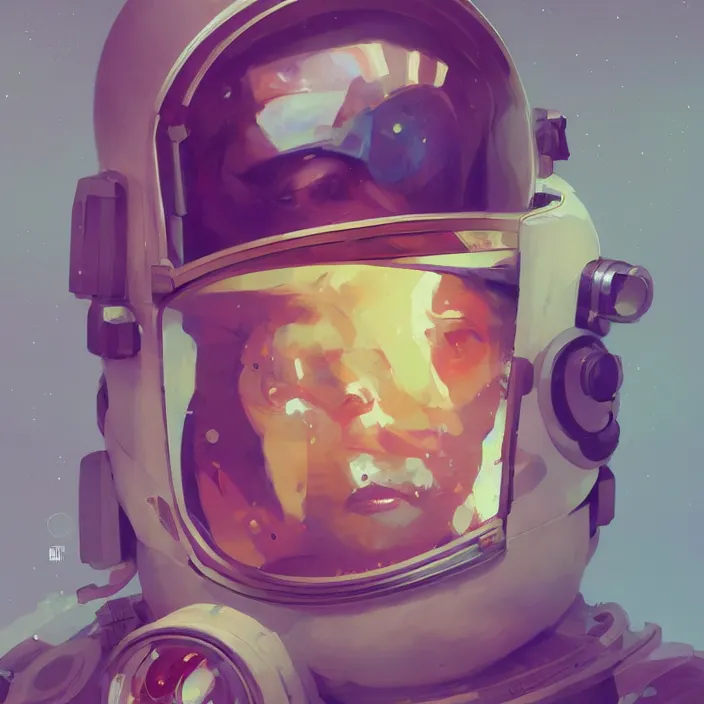 Image similar to a beautiful portrait painting of an astronaut by sergey kolesov and pascal blanche and greg rutkowski andsachin teng. in style of digital art. colorful comic, symmetry, hyper detailed. octane render. trending on artstation