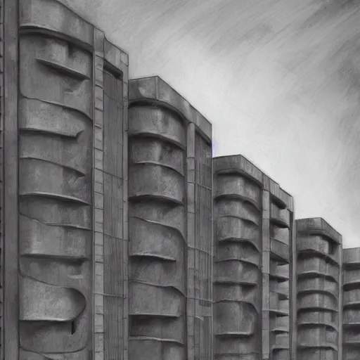 Image similar to brutalist architecture realism, in the style of artgerm