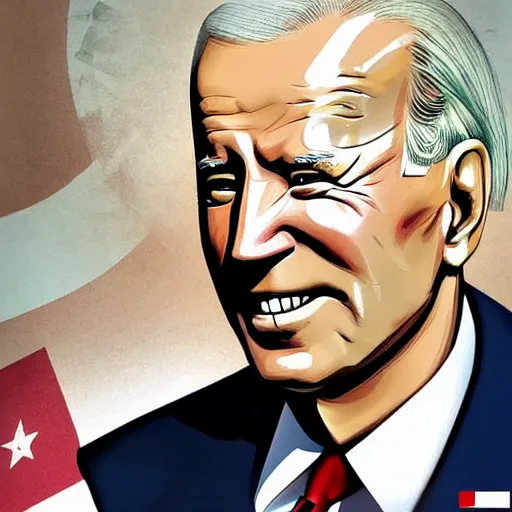 Image similar to joe biden as a world war 2 caricature, artstation