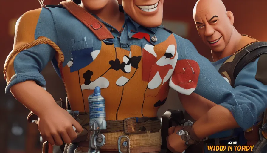 Image similar to Vin Diesel is Woody from Toy Story, hyperdetailed, artstation, cgsociety, 8k