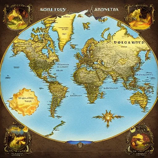 Image similar to fantasy world map, continents.