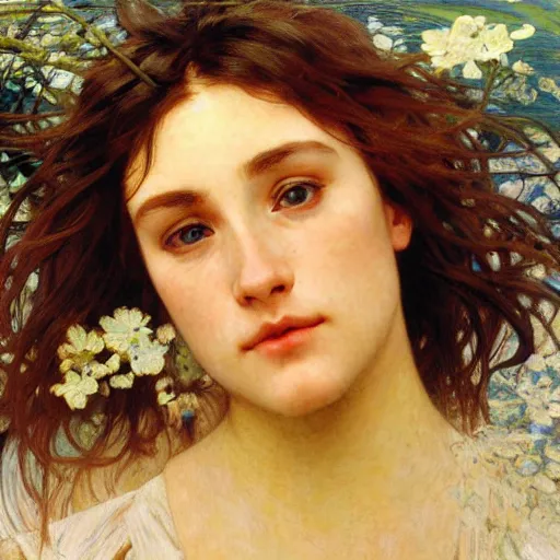 Image similar to picture portrait photograph of wind kissed pictures, ashes, lament, photorealism, hyper - realism, 4 k, high resolution, hyper detailed, realistic, by waterhouse, alphonse mucha, corot, klimt, tarbell,