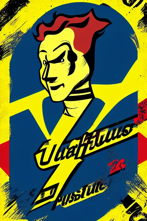 Image similar to fallout 7 6 retro futurist illustration art by butcher billy, sticker, colorful, illustration, highly detailed, simple, smooth and clean vector curves, no jagged lines, vector art, smooth andy warhol style