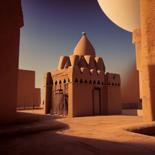 Image similar to timbuktu, octane render, unreal engine, artstation, 8 k