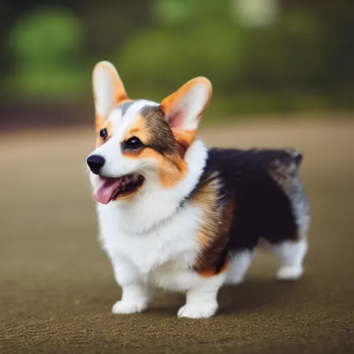 Prompt: a cute corgi puppy, Sigma 85mm f/1.4