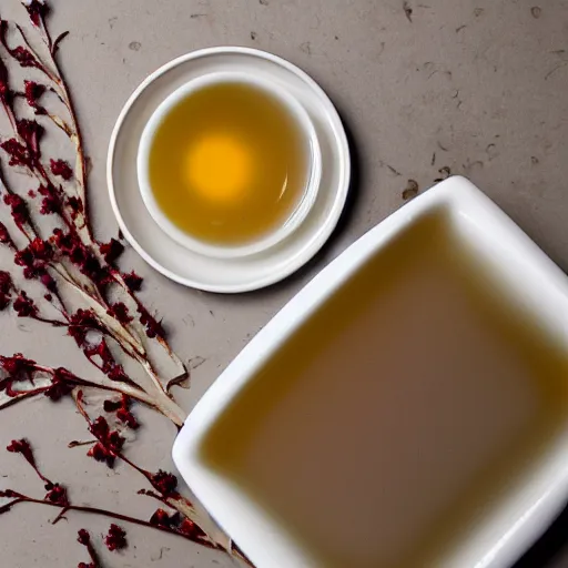 Prompt: photo of dried sakura tea, beautiful, cinematic, recipe, high detail,