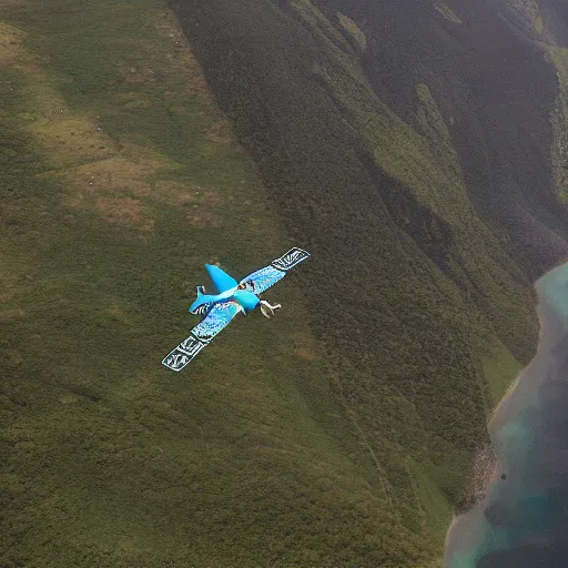 Image similar to aerial 3 5 mm photograph of flying scapecraft over laskhwadeep island