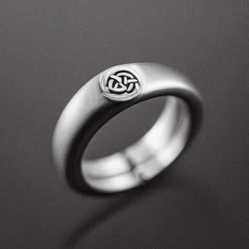 Image similar to perfect studio photography of a celtic ring on a white surface