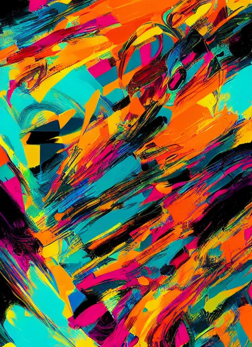 Prompt: Vibrant abstract by Petros Afshar