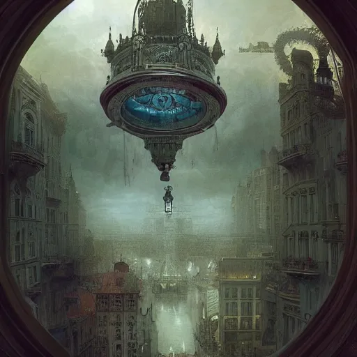 Prompt: the city inside a pocket watch by ferdinand knab, albrecht durer, and canaletto and steven belledin, dreamscape by artgerm and ruan jia and ismail inceoglu and greg olsen