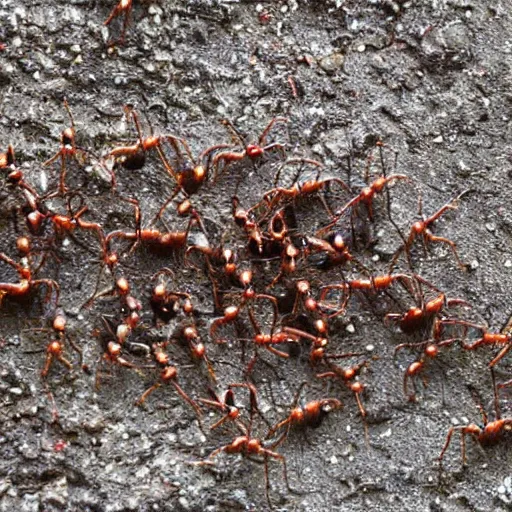 Image similar to ants having a party underground