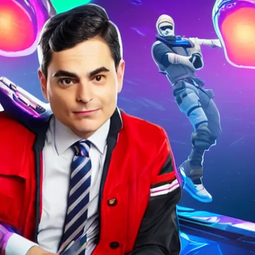 Prompt: ben shapiro in fortnite