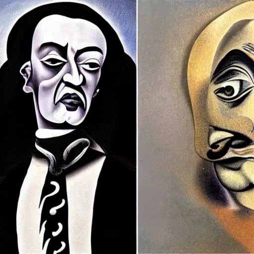 Prompt: salvador dali in the style of picasso