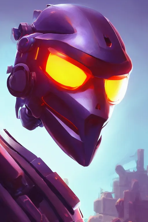 Image similar to epic mask helmet robot ninja portrait stylized as fornite style game design fanart by concept artist gervasio canda, behance hd by jesper ejsing, by rhads, makoto shinkai and lois van baarle, ilya kuvshinov, rossdraws global illumination radiating a glowing aura global illumination ray tracing hdr render in unreal engine 5