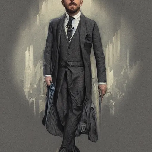 Image similar to full figure ultra realistic illustration, aaron paul wearing a 1 9 2 0 s suit, 1 9 2 0 s brooklyn, intricate, elegant, highly detailed, digital painting, artstation, concept art, smooth, sharp focus, illustration, art by artgerm and greg rutkowski and alphonse mucha