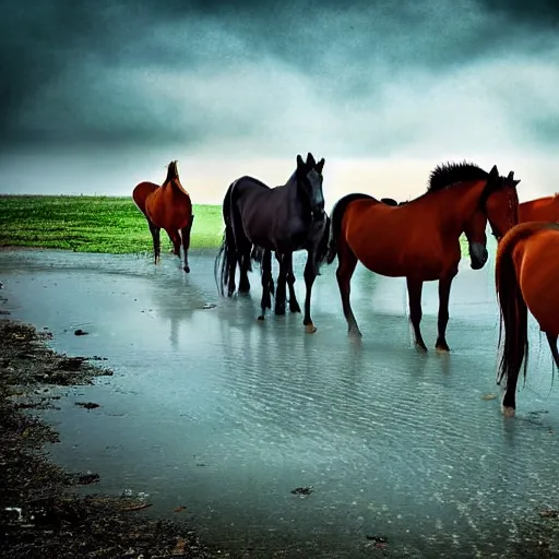 Image similar to a herd of horses nature photo