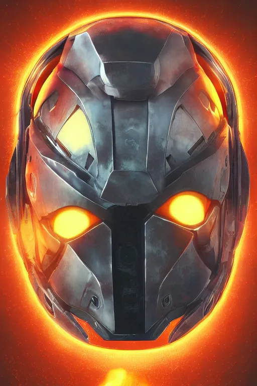 Image similar to robot ninja mask helmet halo master chief radiating a glowing aura global illumination ray tracing hdr fanart arstation by ian pesty and katarzyna da „ bek - chmiel