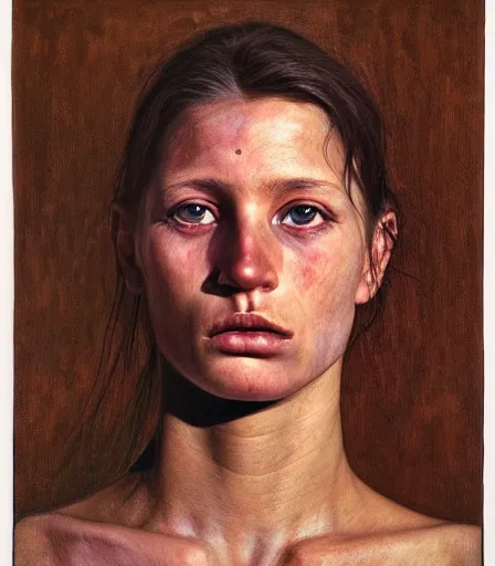 Image similar to a high quality, high detail, photorealistic portrait of a beautiful girl man by james nachtwey and lucian freud, zdzisław beksinski