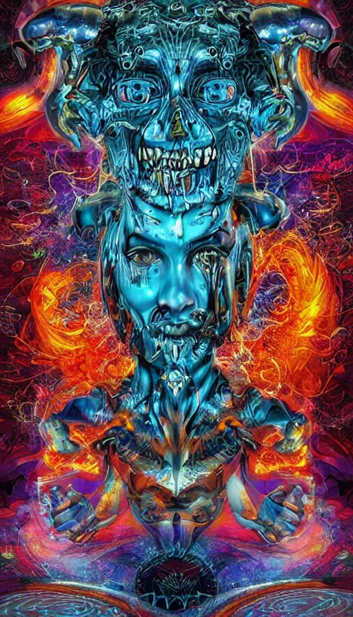 Image similar to psytrance artwork, by david eichenberg