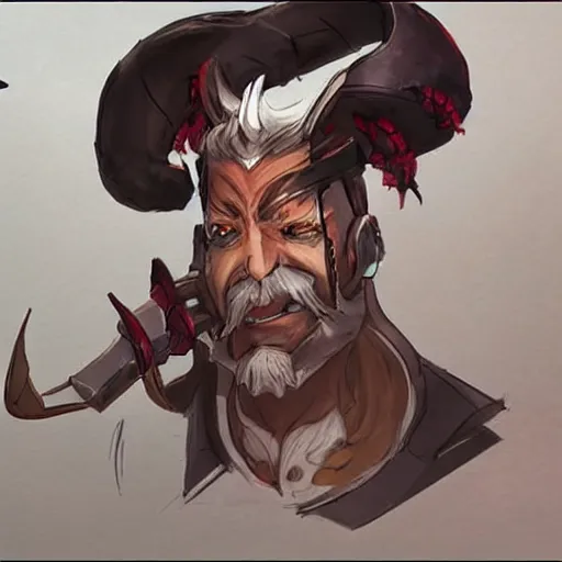 Prompt: Concept art for Bama - a new league of legends character based on a southern redneck