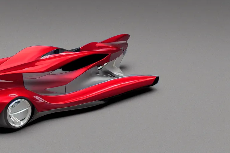 Prompt: 300mph EV red super aerodynamic, patent drawing, notes, side view, top view