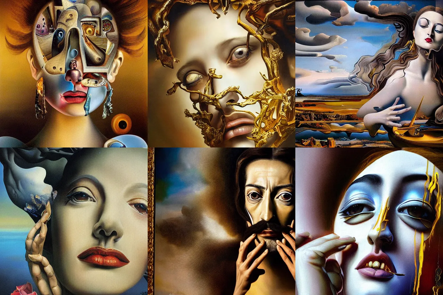 Prompt: a beautiful immaculate majestic h-res painting of emotional nightmares by Salvador Dali high detail, award winning hyperrealistic, photorealistic, octante render, elegant, cinematic, high textures, hyper sharp, 8k, insanely detailed and intricate, graphic design, cinematic atmosphere, hypermaximalist, hyper realistic, super detailed, 4k HDR hyper realistic high quality