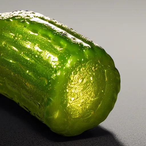 Prompt: The most beautiful pickle in existence, trending on Artstation, award-winning, epic, cinematic view, 8k, ultra realistic, vibrant colors, octane render