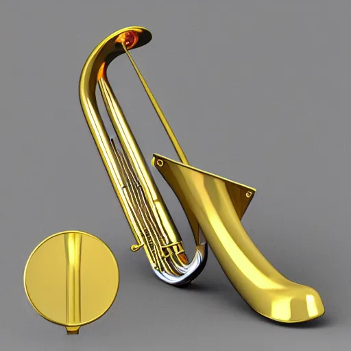 Prompt: 3D Model Trombone Trombone Trombone Trombone High Quality