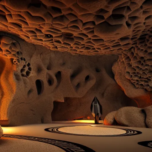 Image similar to : afrofutureustic caverns luxury architectural plans hyper - realistic, detailed, render by c 4 d octane, unreal engine, 8 k 3 d render ray traceing