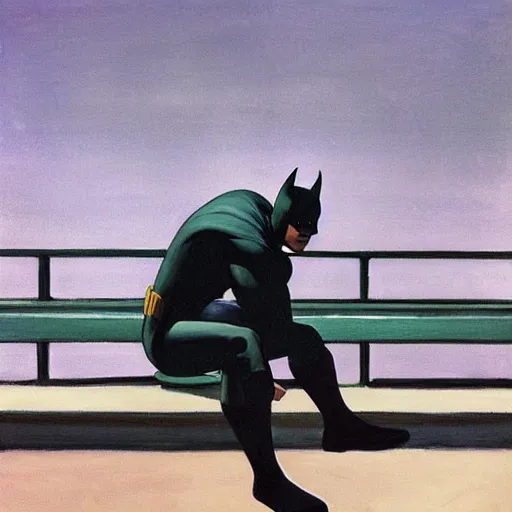 Image similar to Batman by Edward hopper