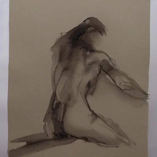 Image similar to ink water wash gesture drawing by an old master