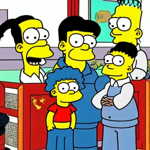 Image similar to chinese boy, simpsons style