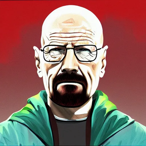 Image similar to walter white as gordon freeman, digital art, painting