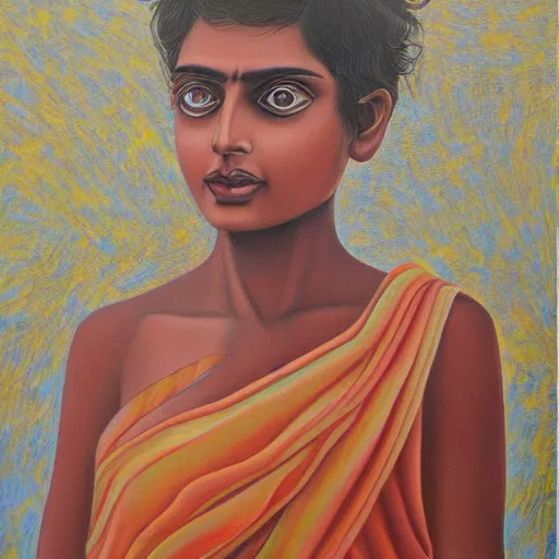 Prompt: highly detailed oil on canvas, Jahar Dasgupta style Jahar Dasgupta form, The ego separates