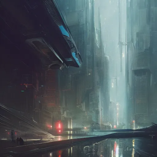 Prompt: chiba city, neuromancer, painted by greg rutkowski, painted by igor kieryluk, high detail, dramatic light, digital art, trending on artstation