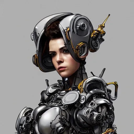 Image similar to studio portrait of tracey emin cosplay as mecha paladin absurdly beautiful, elegant, young sensual graceful woman, ultrafine hyperrealistic detailed face illustration by kim jung gi, irakli nadar, intricate linework, colors, matte, octopath traveler, final fantasy, octane render, trending on artstation, intricate environment