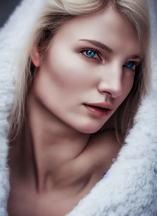 Image similar to a gorgeous norwegian female photo, professionally retouched, soft lighting, realistic, smooth face, full body shot, torso, dress, perfect eyes, sharp focus on eyes, 8 k, high definition, insanely detailed, intricate, elegant, art by mark hall and jason chan