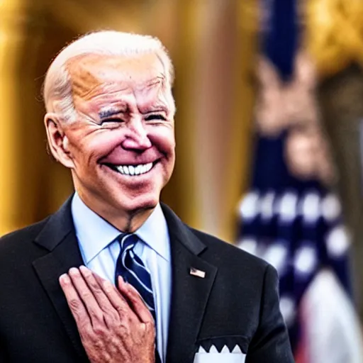 Image similar to smiling biden with closed eyes praying in a russian church