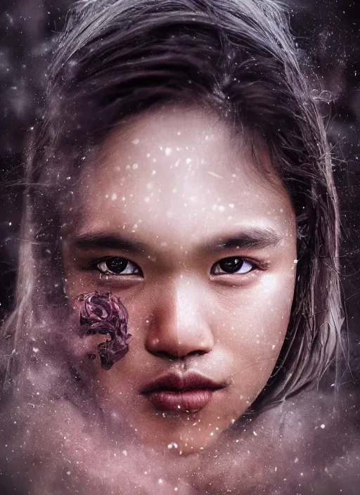 Image similar to cinematic shot epic portrait duiktut paguit, hyper realistic, mood lighting, fantasy, detailed face, highly detailed, super realistic, perfect lighting pixel sorting