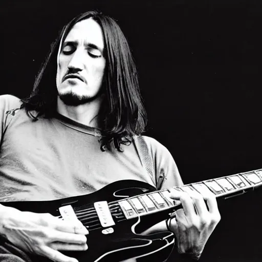 Image similar to john frusciante playing guitar under the bridge