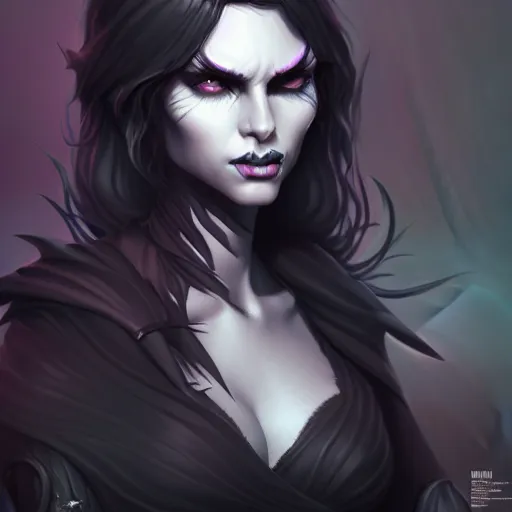 Image similar to dark witch character black colors, highly detailed, digital painting, artstation, concept art, smooth, sharp focus, illustration