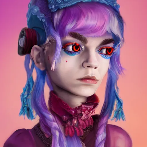 Prompt: grimes as a highly detailed game fairy character, trending on artstation, concept matte